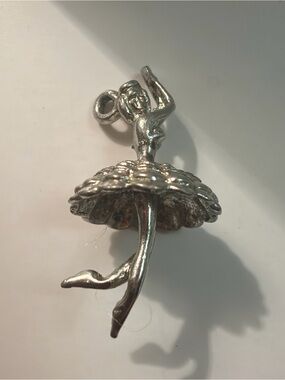 Silver Ballerina Charm Pendant - Women Accessories